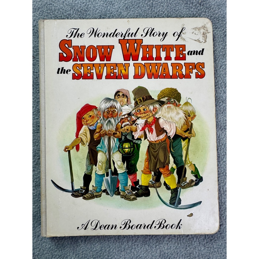 Vintage 1979 Snow White and the Seven Dwarfs Dean Board Book Childrens Retro